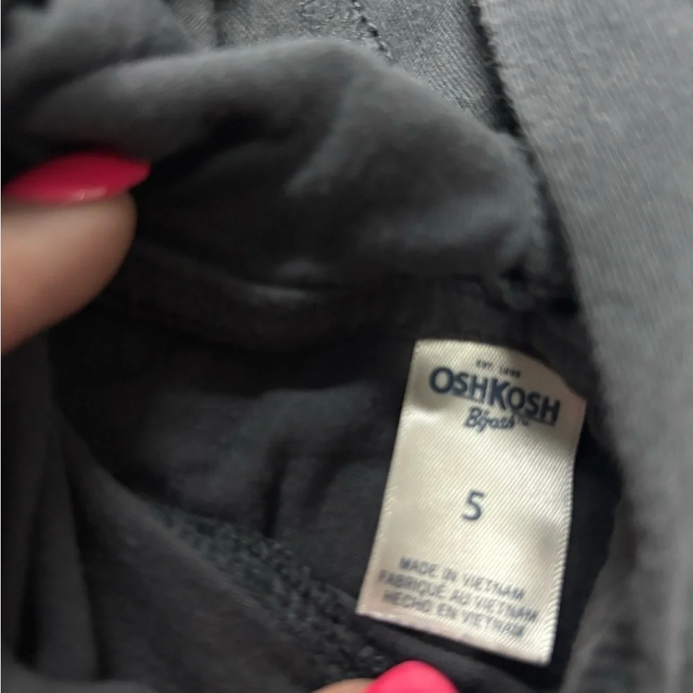 OshKosh B'gosh Black and White Long Sleeve Tee with Glitter Design